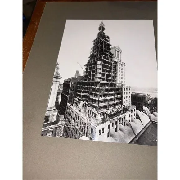 Antique 48 Wall Street Mounted American Architecture Photo New York City NYC - Picture 2 of 5